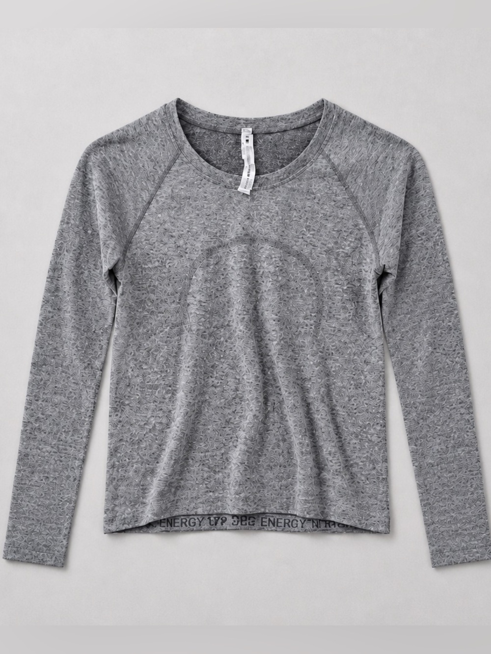 Lululemon‎ Swiftly Tech Long Sleeve Crew Neck Top Gray Heather Size 8